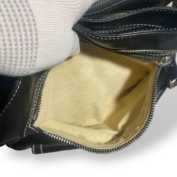 Vintage Mark Jacobs Black Genuine Leather Shoulder Hobo Bag Multi Pocket Purse - Picture 13 of 16